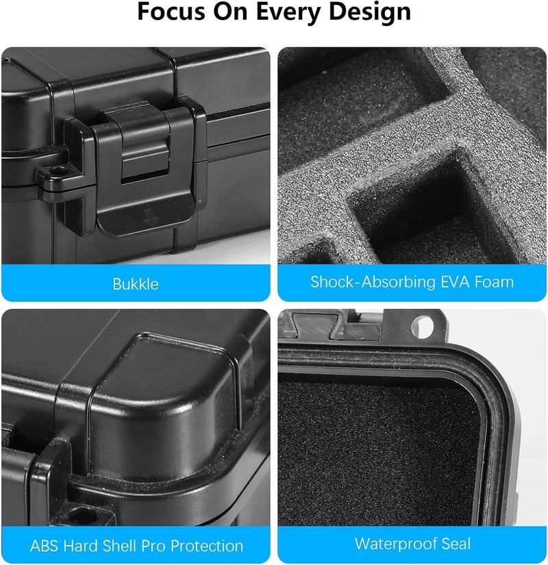 AMAZEAR Hard Case for DJI Osmo Nano Accessories, DJI Osmo Nano Hard Shell Protective Cases for Storage, Travel, Easy Carrying, EVA + ABS Waterproof Storage - Black - Image 3